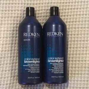 Redken Color Extend Brownlights shampoo & conditioner set 33.8 oz - new, sealed!